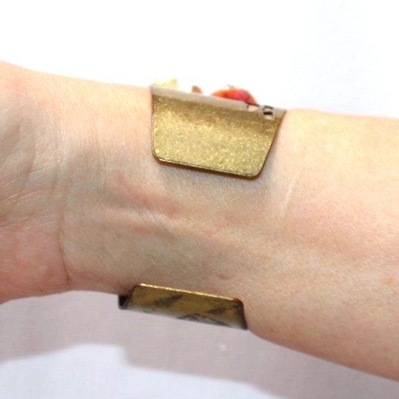 Copper Cuff with Abstract Jewelry Design - Picture 9 of 14